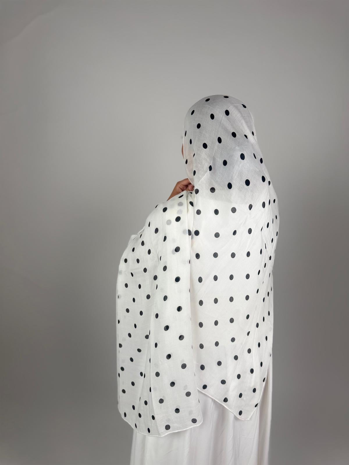 White Black Polka Dots
