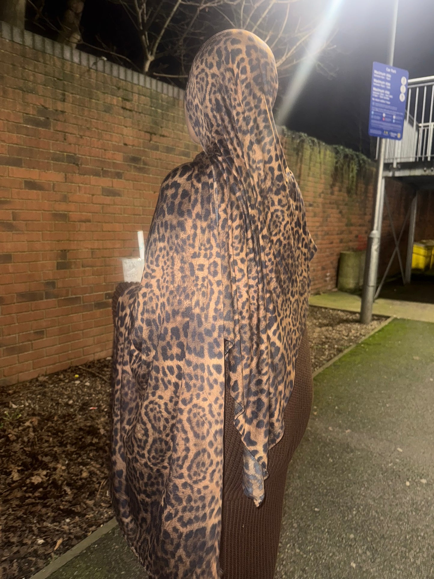 Leopard Brown Double Sided Jersey