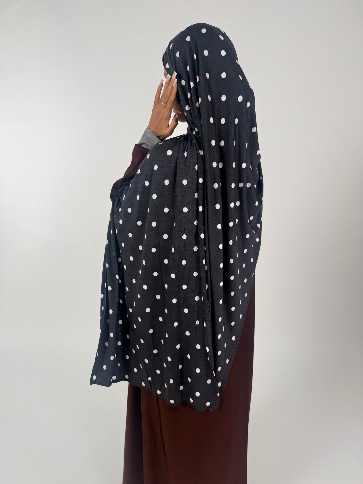 Grey Black White Polka Dots Jersey