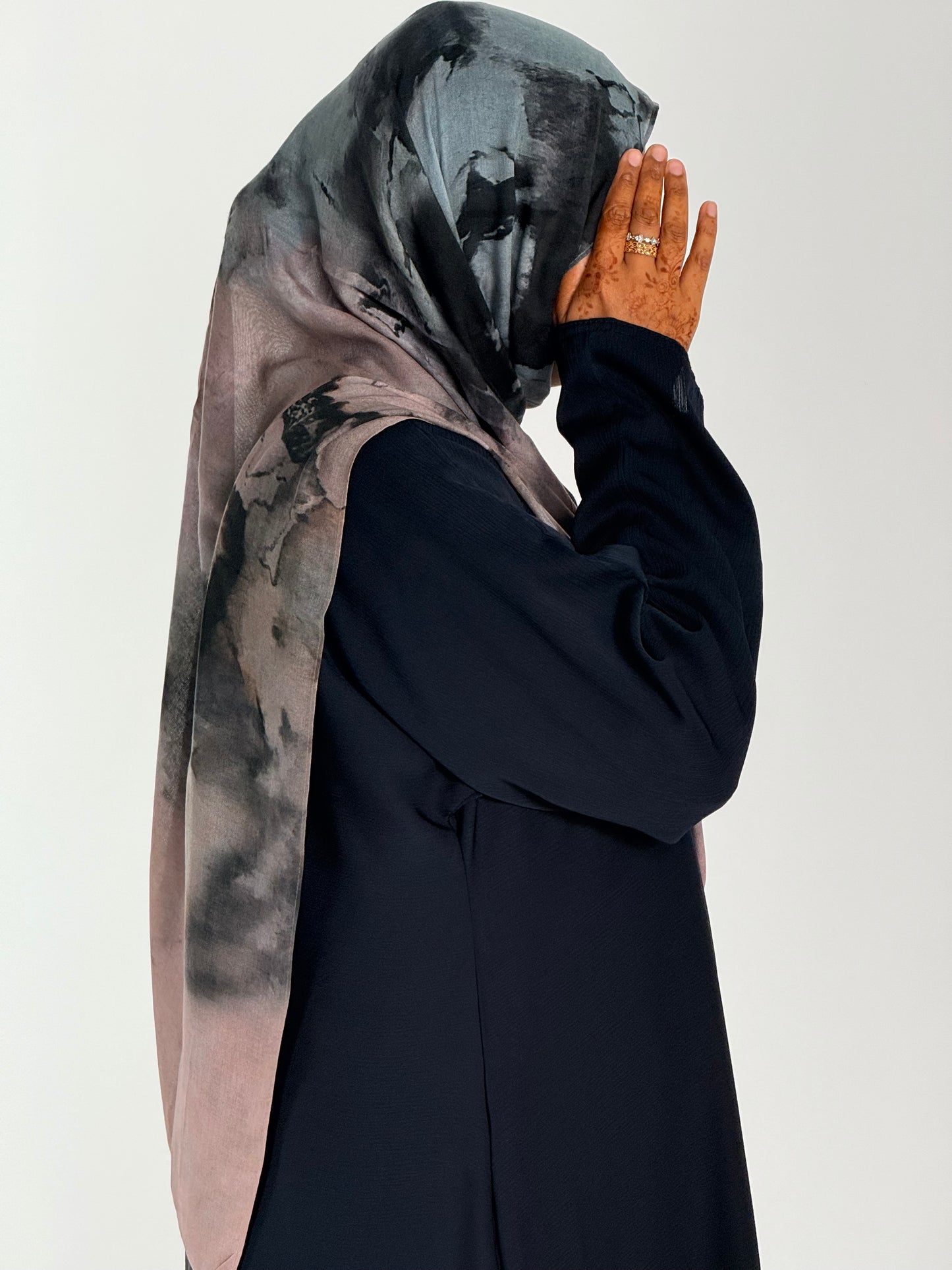 Black Watercolour Floral