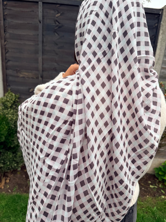 Gingham Brown