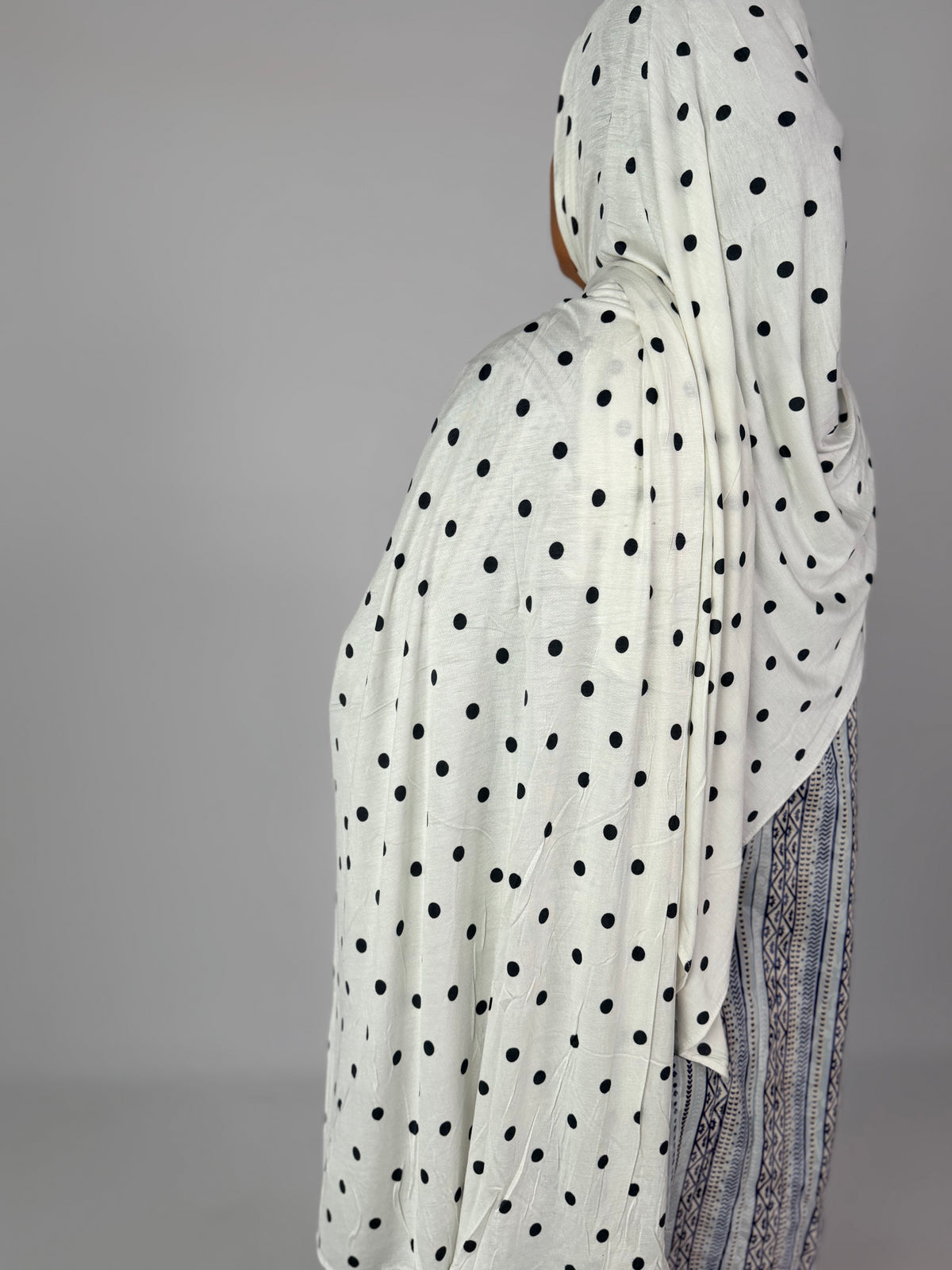 White Black Polka Dots Jersey