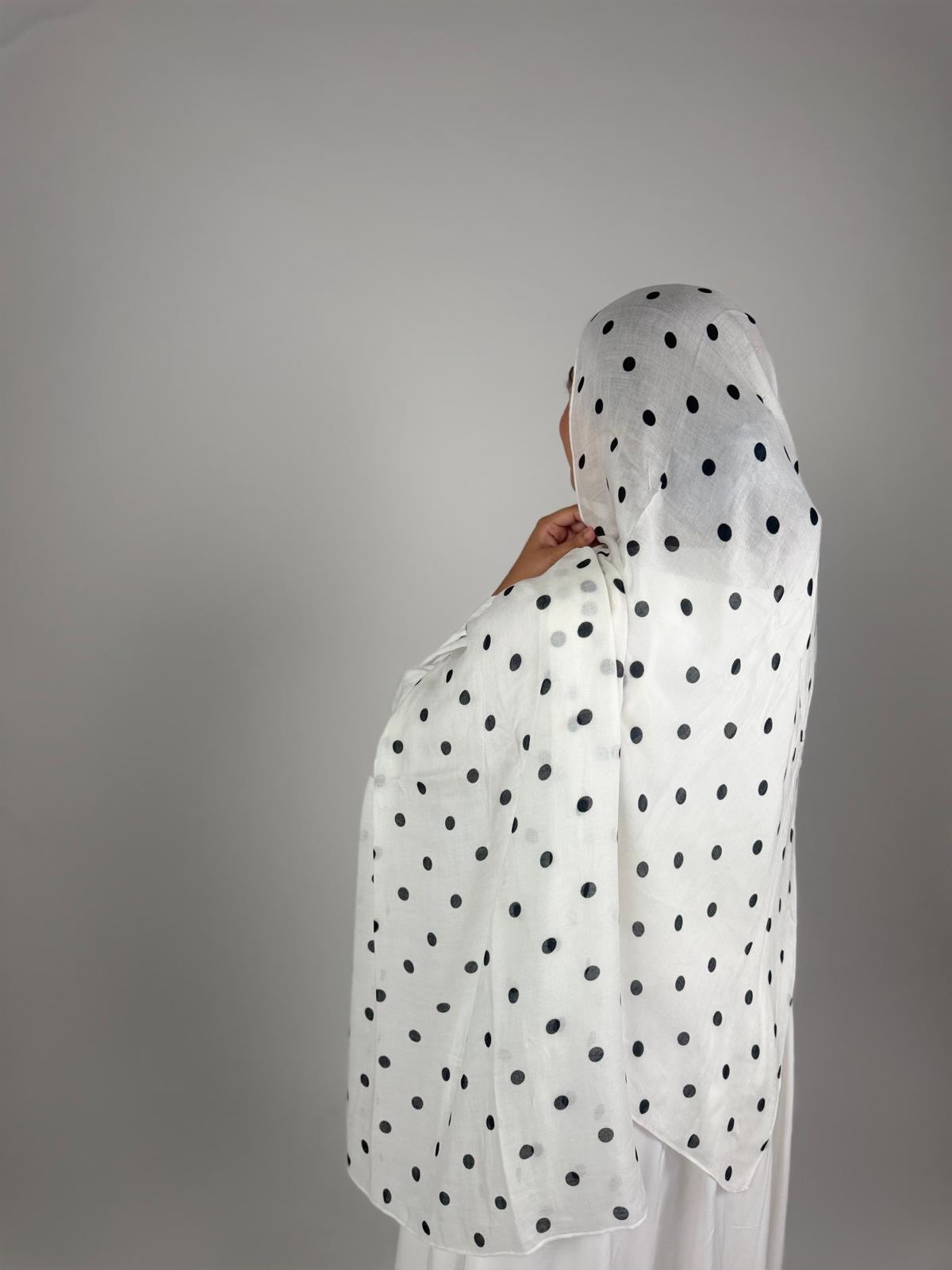 White Black Polka Dots