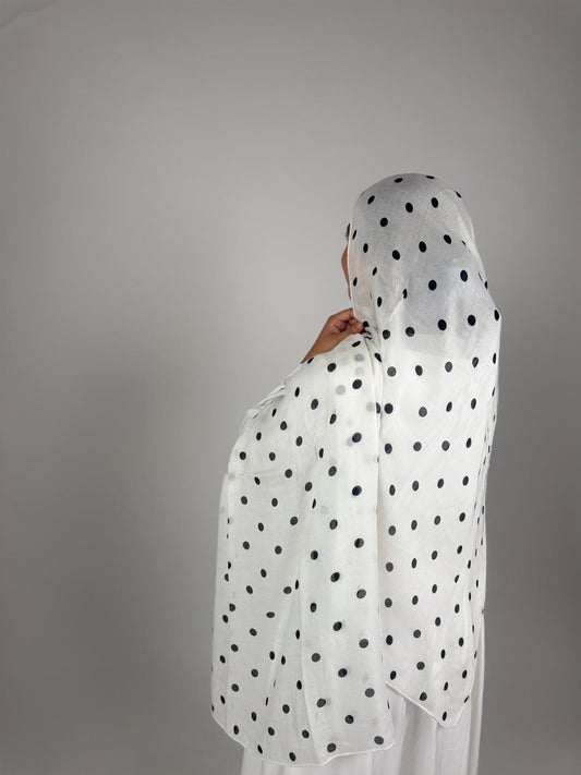 White Black Polka Dots