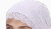 White Lace Tie Back Undercap