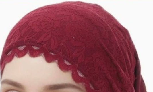 Red Lace Tie Back Undercap