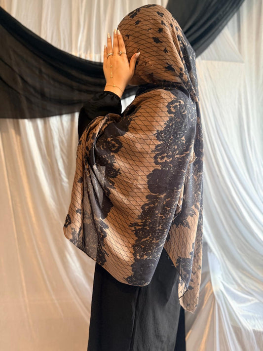 Brown Chantilly Lace Modal