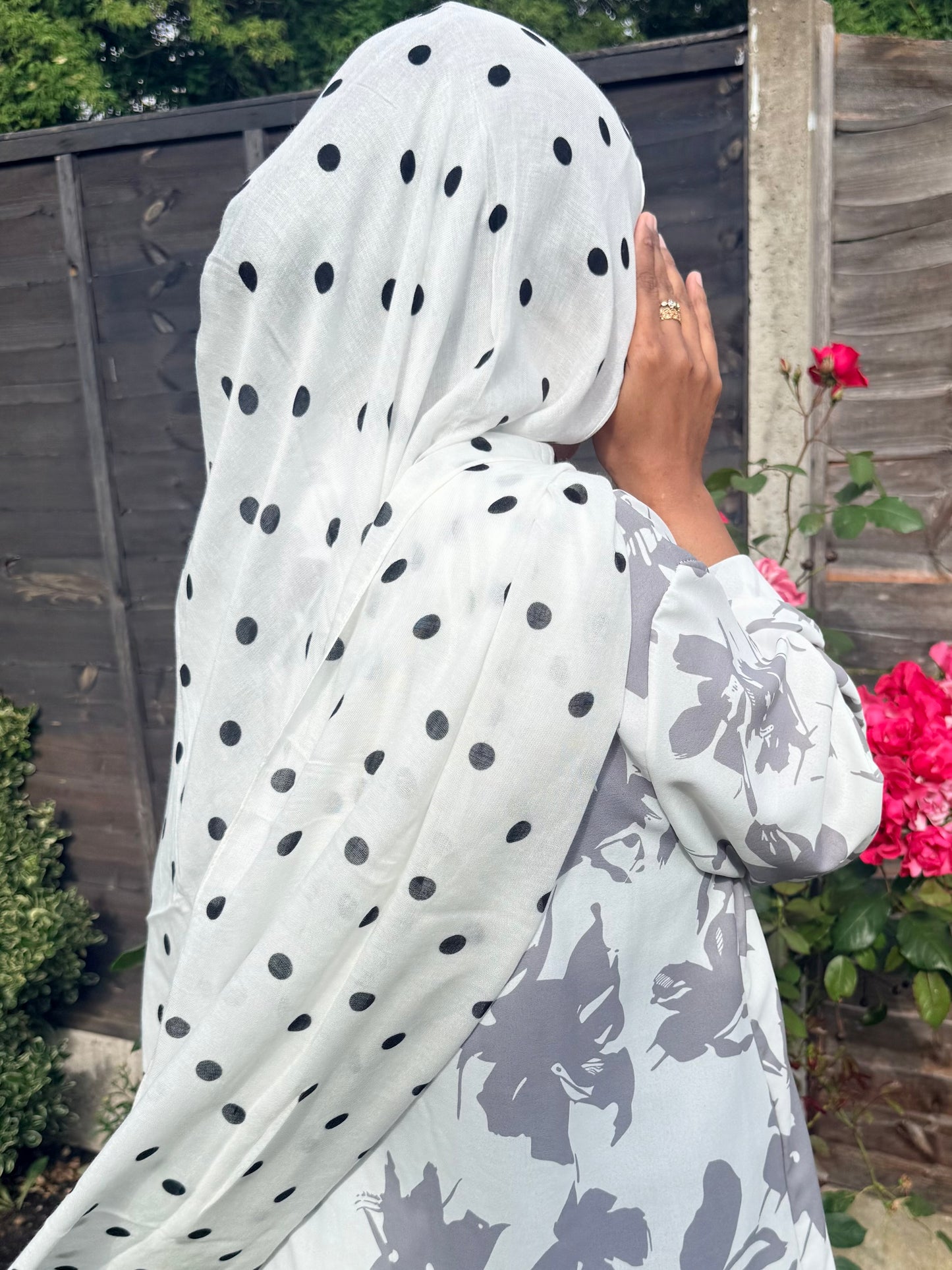 White Black Polka Dots