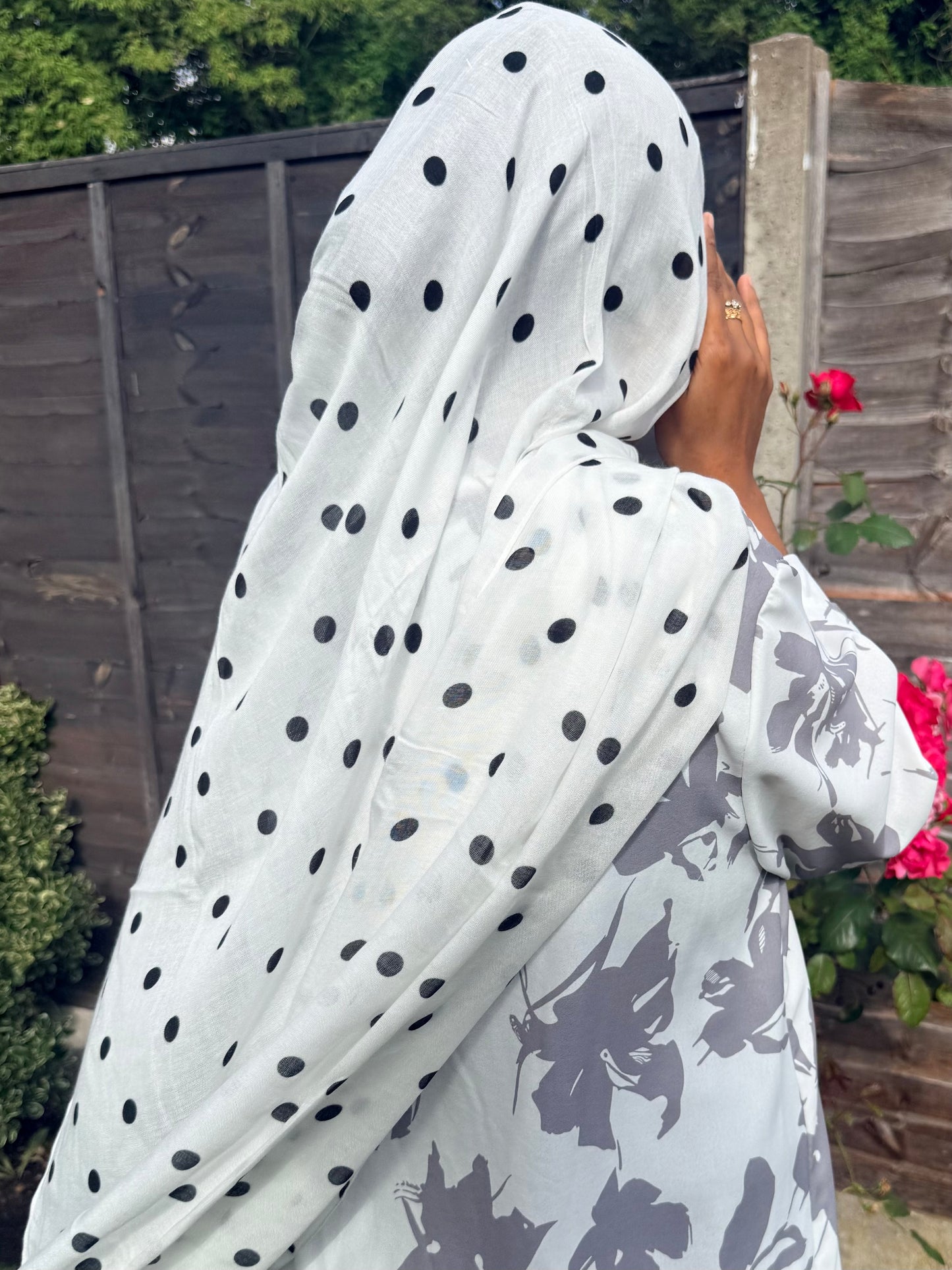 White Black Polka Dots