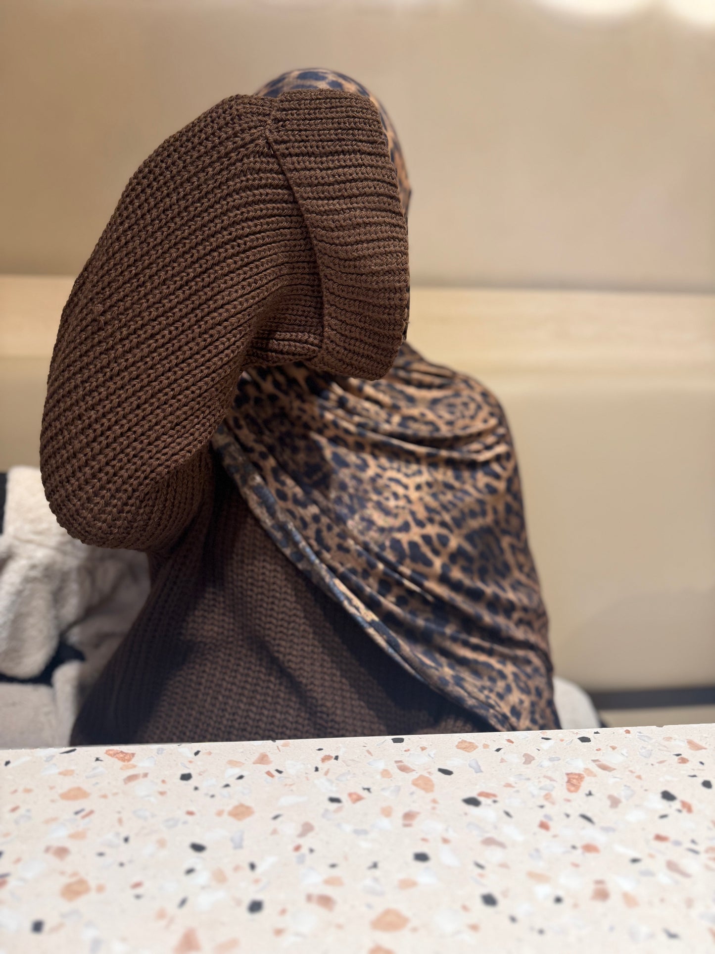 Leopard Brown Double Sided Jersey