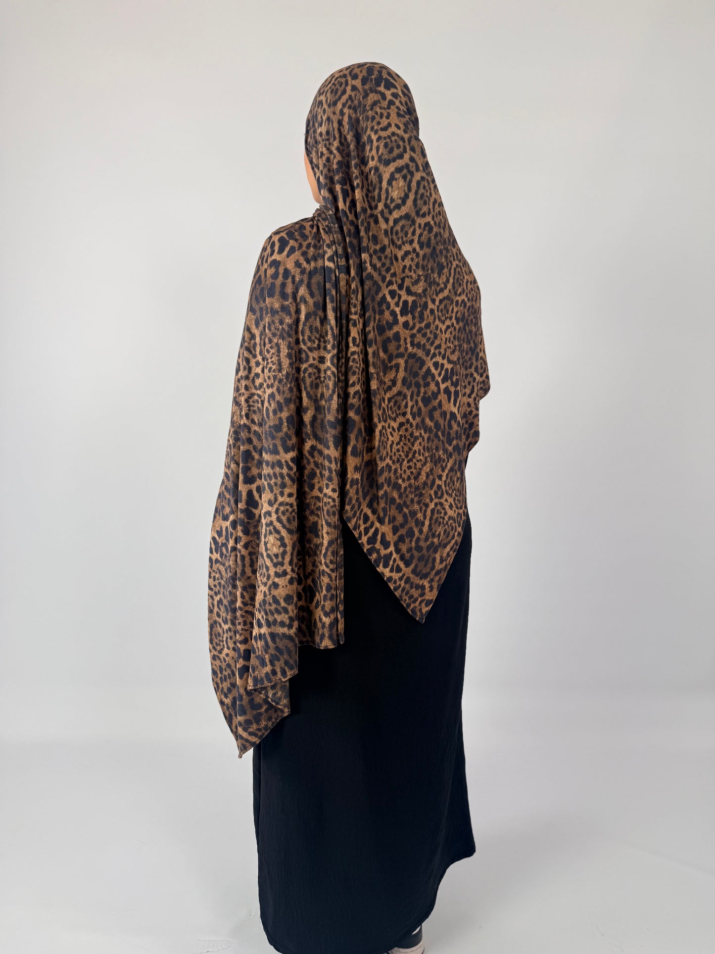 Leopard Brown Double Sided Jersey