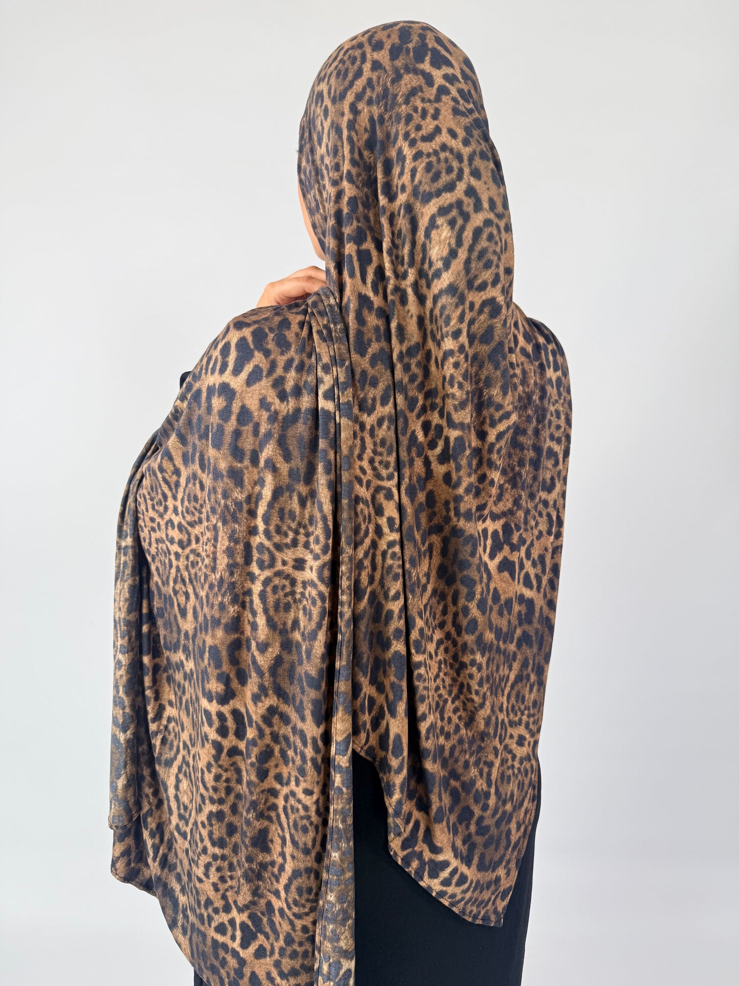 Leopard Brown Double Sided Jersey