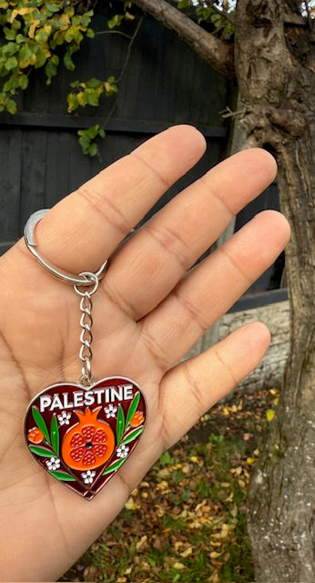 Heart Floral Keyring