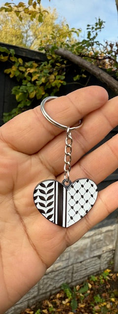 Heart Keffiyeh Keyring