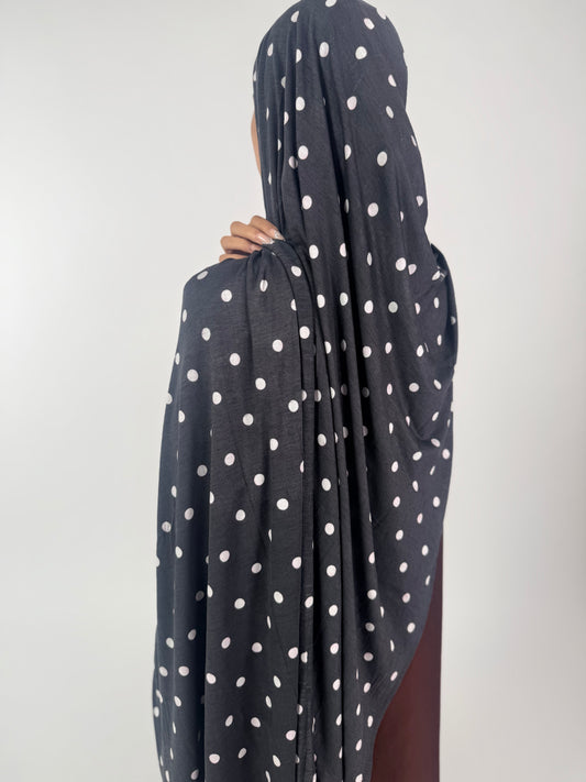 Grey Black White Polka Dots Jersey