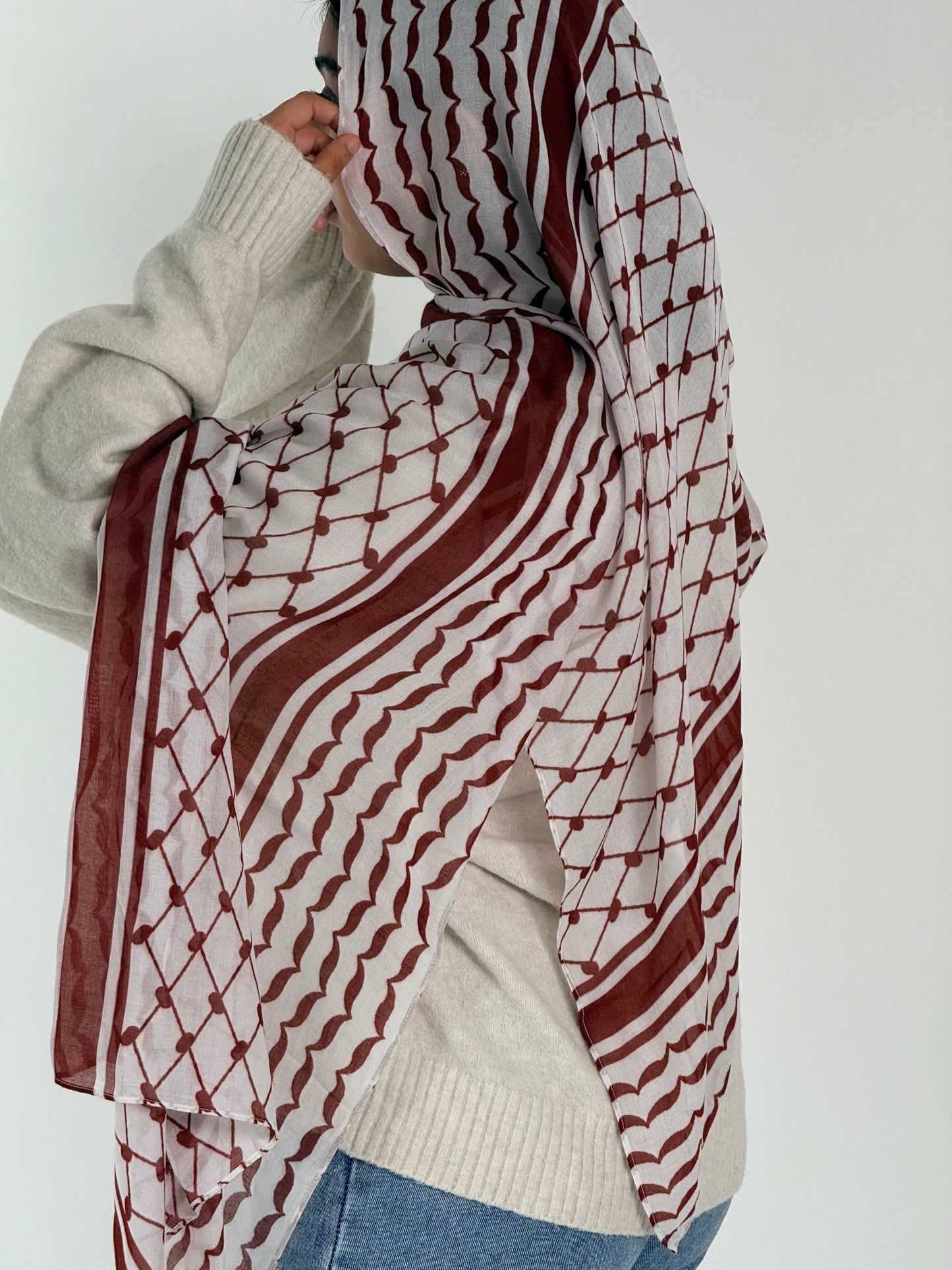 Keffiyah Print White