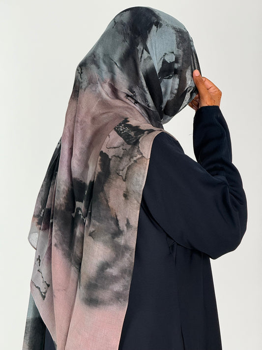 Black Watercolour Floral