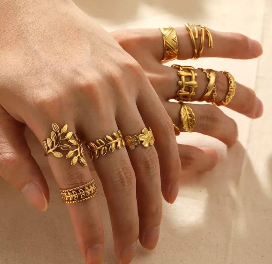 Palestine Olive Ring – 18K Gold Plated